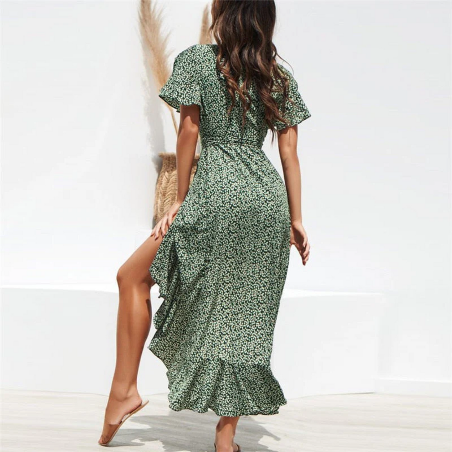 Zomerse Maxi Jurk Bohemian Stijl Lange Mouwen