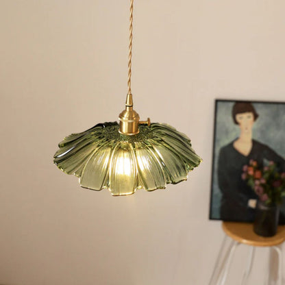Sansoti | Cullivan Bloemvormige Hanglamp – Glazen Hanglamp met Gouden Fitting voor Woonkamer & Eetkamer