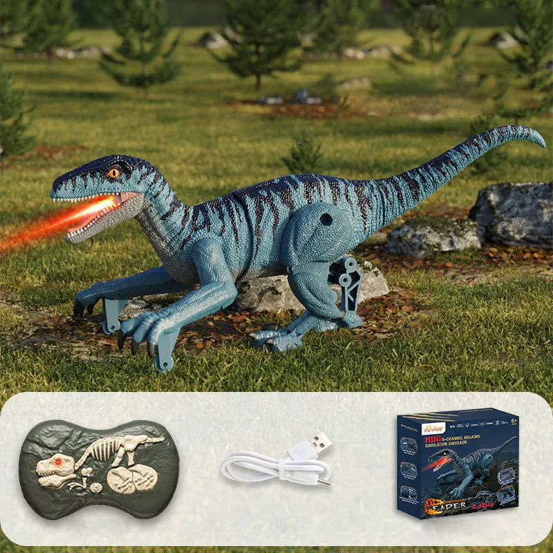 Bestuurbare Prehistorische Speeldino met Mistfunctie – Bewegende Robot Dino voor Kinderen – Oplaadbaar met Afstandsbediening – Dinosaurus Speelgoed met Geluid en Lichteffecten