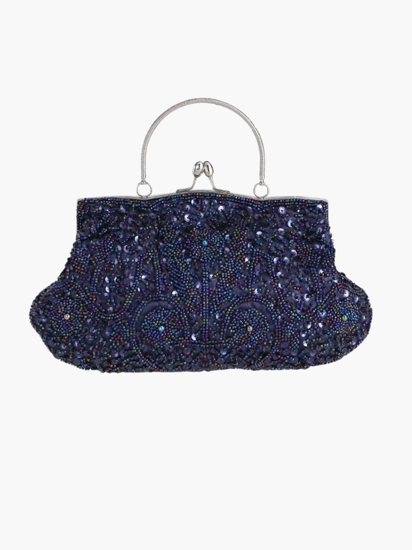 Vintage Handtas Geborduurd Leer Stijlvol