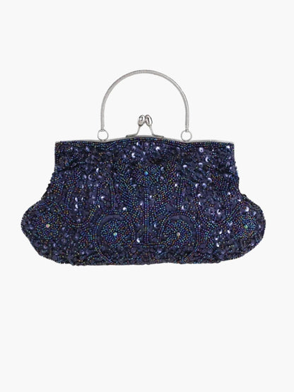 Vintage Handtas Geborduurd Leer Stijlvol