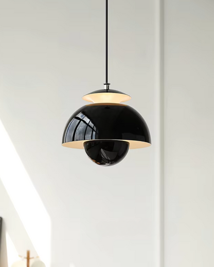 Minimalistische Hanglamp Wit Rond Design Scandinavisch Interieur Eetkamer Slaapkamer Woonkamer Sfeerverlichting