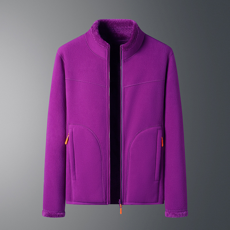 Fleece Vest Warm met Lange Mouwen en Ritszakken
