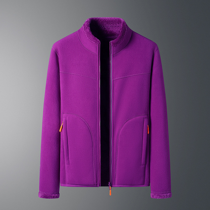 Fleece Vest Warm met Lange Mouwen en Ritszakken