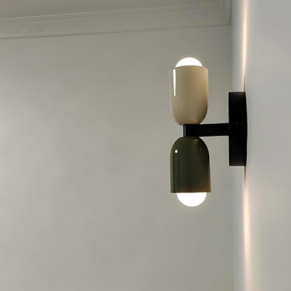 Wandlamp Crème Warm Wit Metaal IJzer E27 12cm LED 2 Lichts Slaapkamer Hal Woonkamer