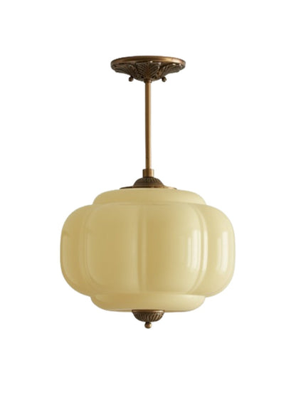 Vintage Melkglas Plafondlamp Geschulpt Rand Wit Roze Groen Blauw Helder Mat Glas Semi-Flush Hanglamp Messing Zwart Finish
