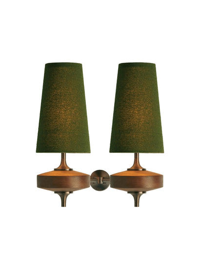 Retro Wandlamp met Stoffen Kap – Vintage Verlichting voor Slaapkamer