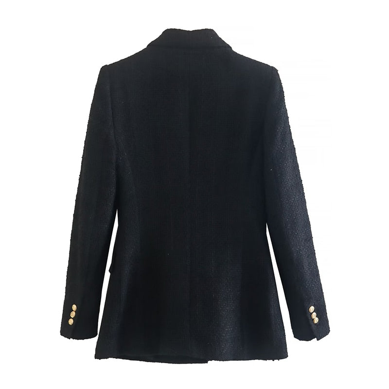 Heren Blazer Dubbele Knopen Elegant Getailleerd Luxe Jas