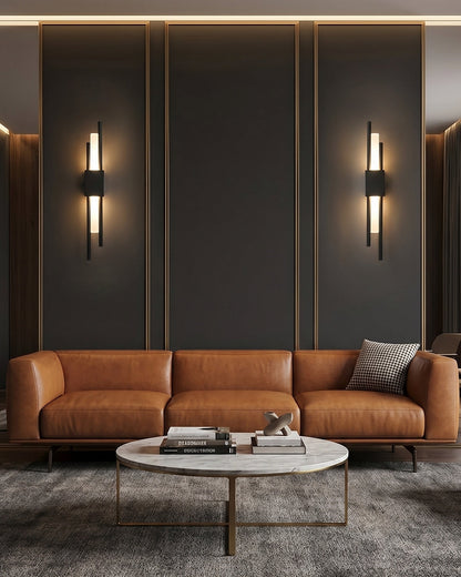 Scandinavische Minimalistische Wandlamp – Modern Verticaal Design met Gerichte LED-Verlichting – Zwart Goud