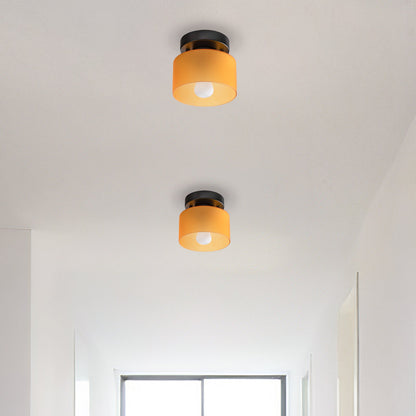 Plafondlamp Glas Retro E27/E26 Amber Keuken Hal Woonkamer Rond Design Sfeerverlichting Vintage Stijl