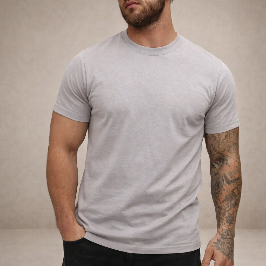 Heren T-shirt Slim Fit Ronde Hals Kort Mouwen