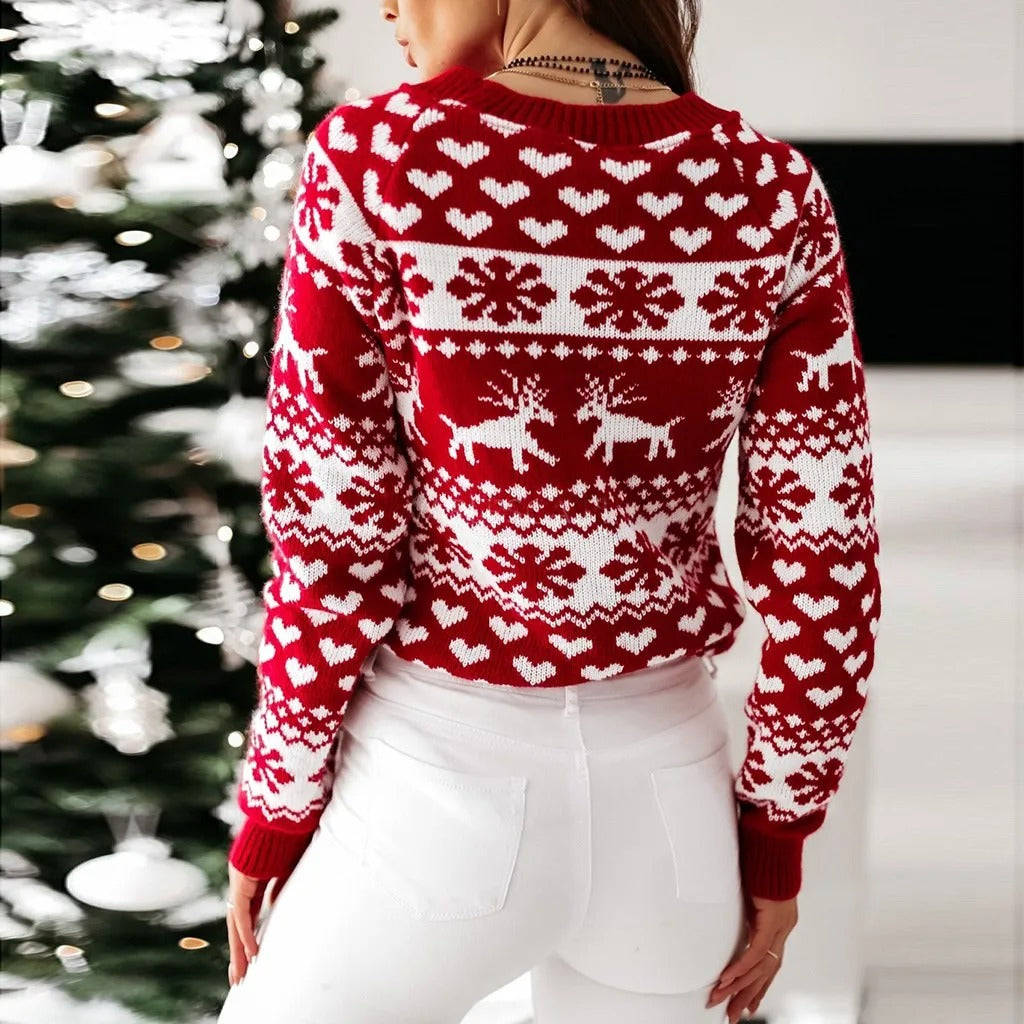 Kersttrui Alpaca Print Xmas Design