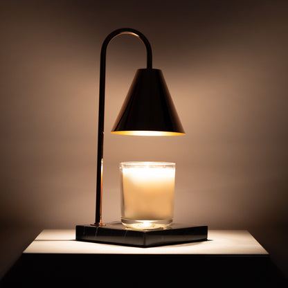 Luxe Kaarsverwarmer Lamp Met Tijdloze Marmeren Afwerking En Vlamloze Warmte