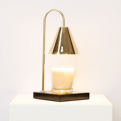 Luxe Kaarsverwarmer Lamp Met Tijdloze Marmeren Afwerking En Vlamloze Warmte