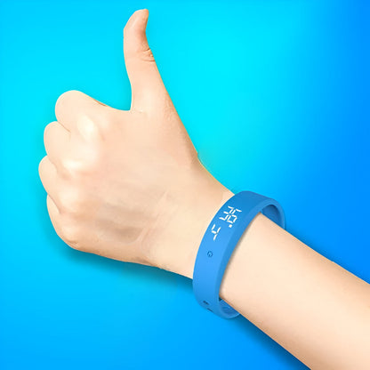 Digitaal Sporthorloge Waterdicht Siliconen Fitnesshorloge met Trillingsalarm en Temperatuurmeting
