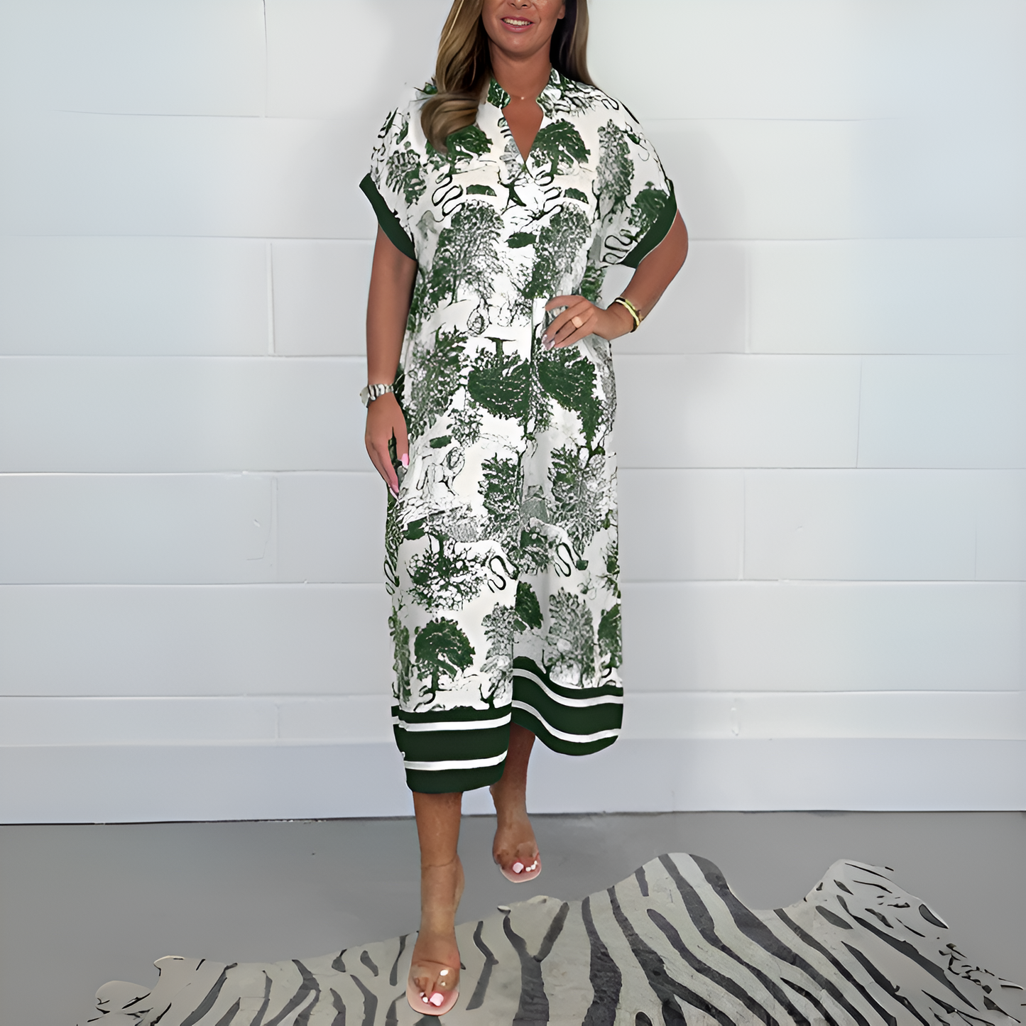 Midi Jurk Elegante voor Vrouw