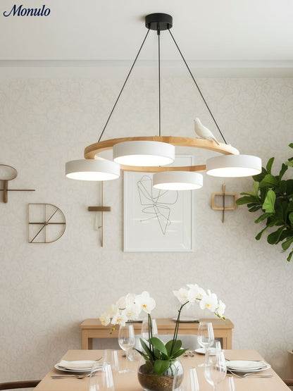 Decoratieve Vogelkroonluchter met Gekleurde Cirkels voor Eetkamer en Woonkamer