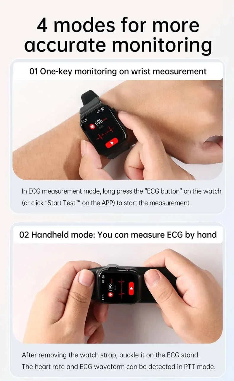 Geavanceerd Gezondheidshorloge met ECG en Bloedglucose Monitoring