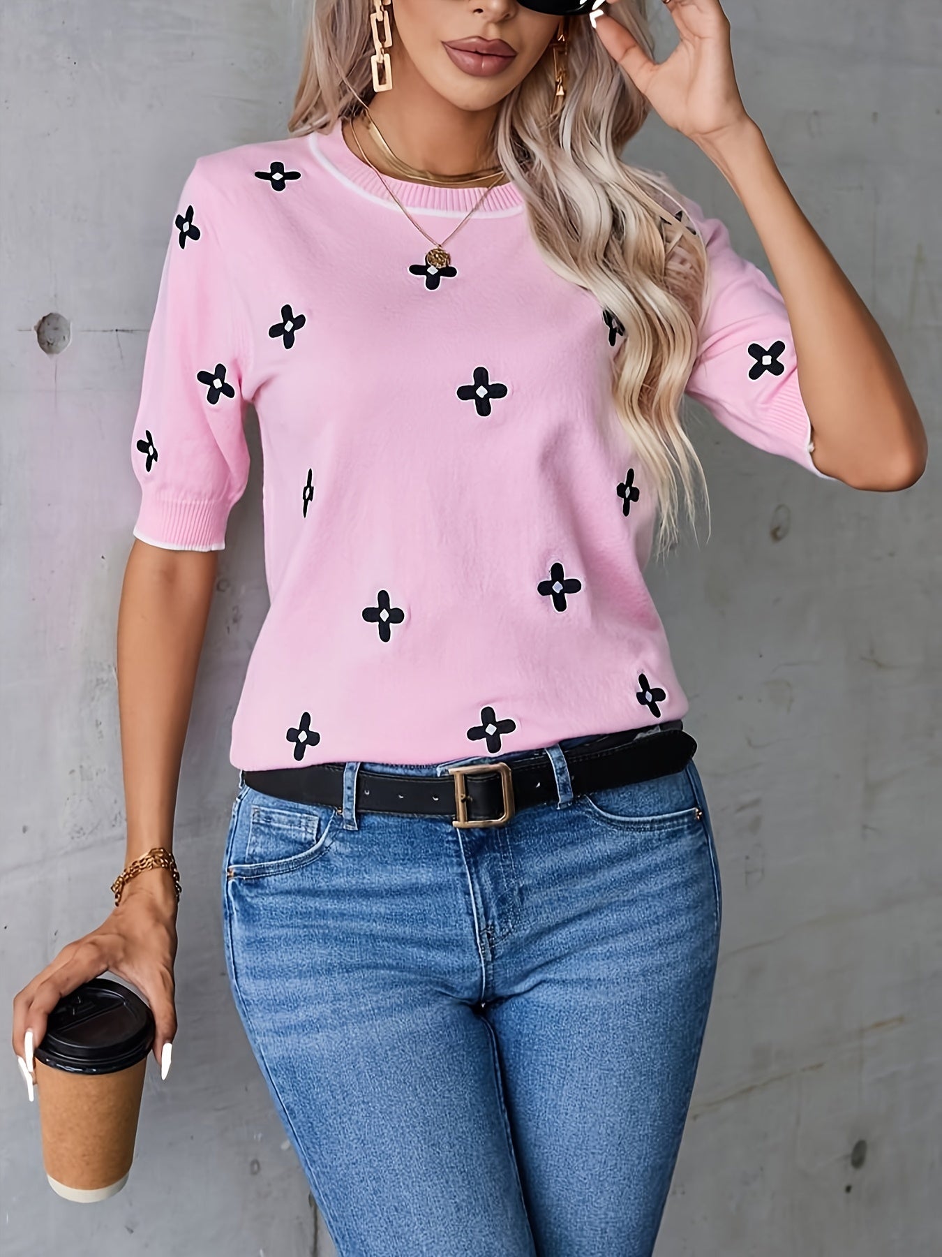 VELANORA - Ronde Hals Pullover Zacht en Warm