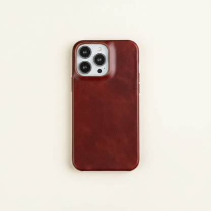 Lederen iPhone Hoesje met Oliewax Afwerking | Luxe Bescherming voor iPhone 13-16 | MagSafe Compatible