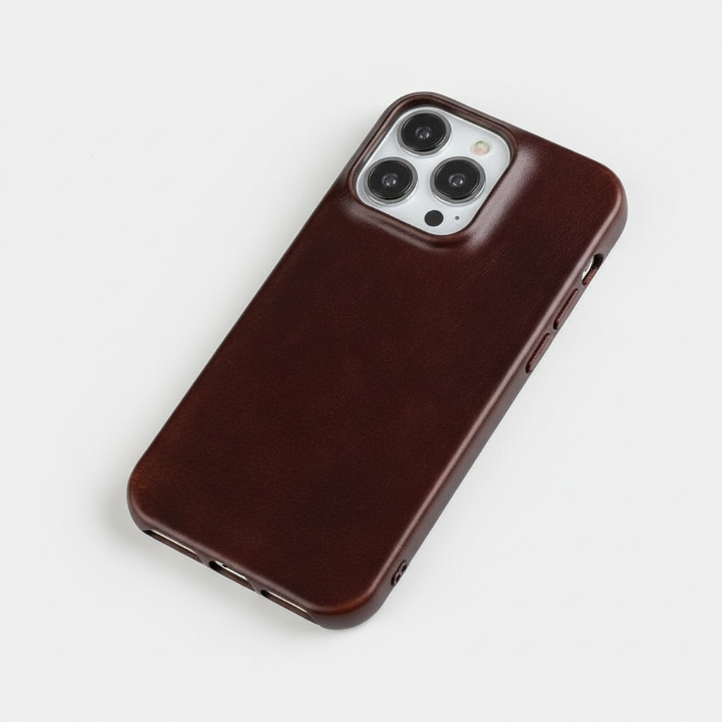 Lederen iPhone Hoesje met Oliewax Afwerking | Luxe Bescherming voor iPhone 13-16 | MagSafe Compatible