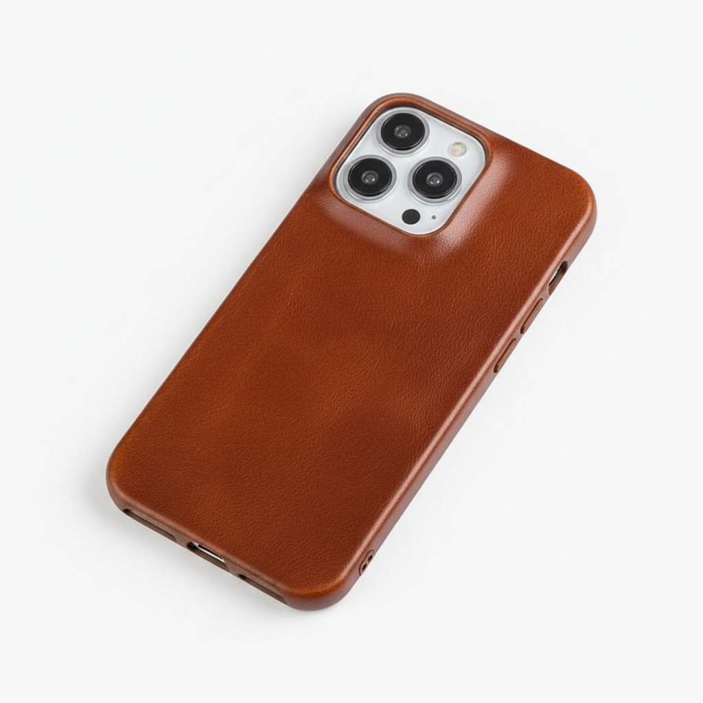 Lederen iPhone Hoesje met Oliewax Afwerking | Luxe Bescherming voor iPhone 13-16 | MagSafe Compatible