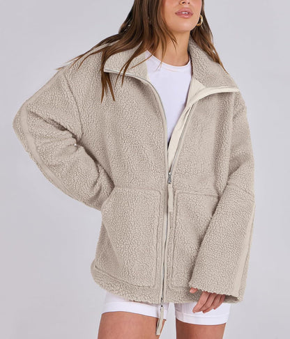 Dames Fleece Winterjas Warm en Zachte Oversized - StudioMarella