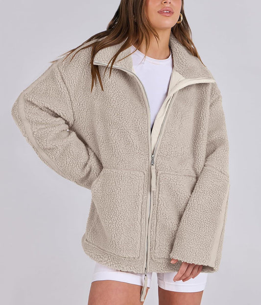 Dames Fleece Winterjas Warm en Zachte Oversized - StudioMarella