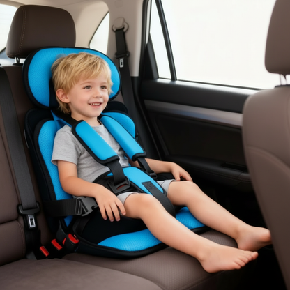 Opvouwbare Kinderzitverhoger voor de Auto – Draagbaar en Veilig Boosterzitje met 5-Punts Harnas voor Kinderen van 0-14 Jaar, Wasbare Hoes