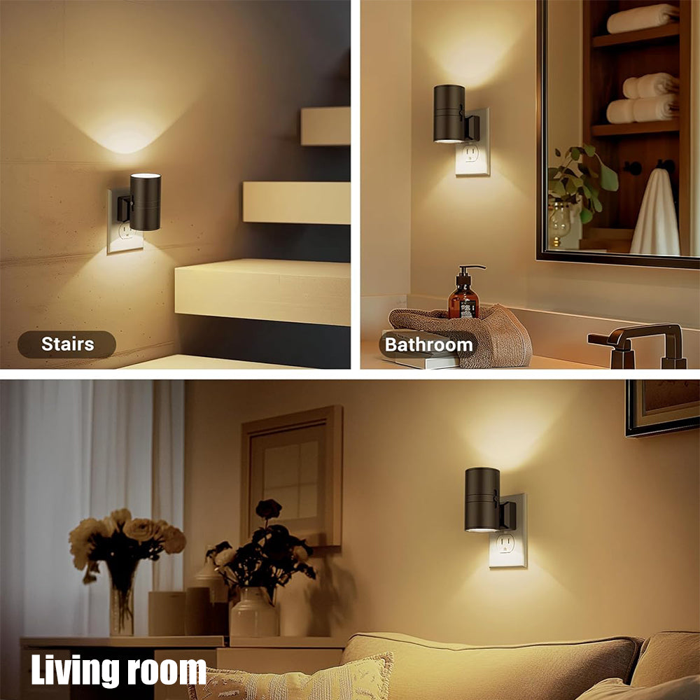 Minimalistische led wandlamp met lichtsensor en automatische dag-nachtfunctie voor moderne interieurs