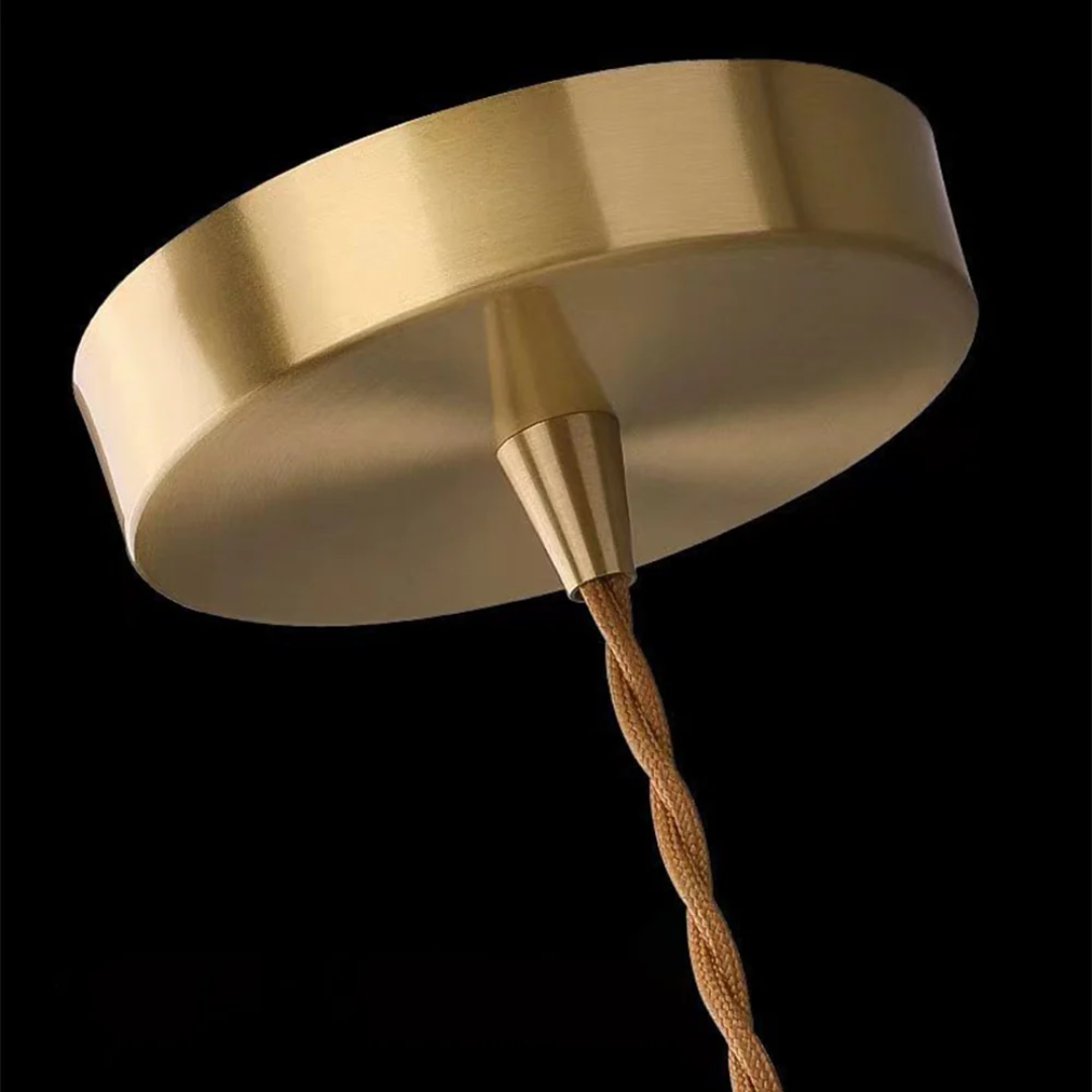 Hanglamp Glas E27 Goud Rond Woonkamer Eettafel Keuken Organisch Design Sfeerverlichting Modern Interieur