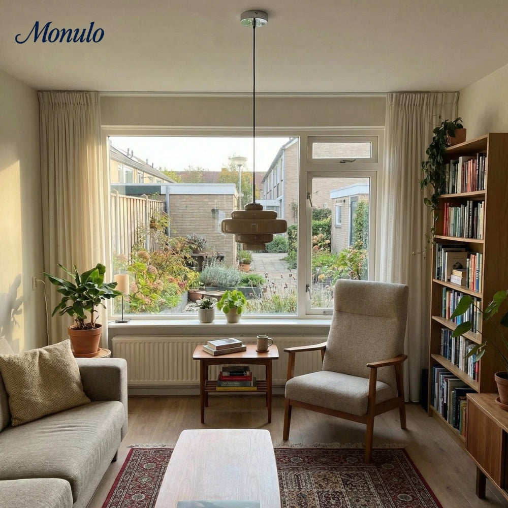 Gekleurde Glazen Hanglamp met Verstelbare Ophanging – Moderne Lichtpunt voor Eetkamer Keuken Woonkamer