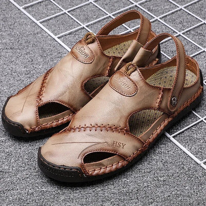 Leren Sandalen voor Mannen Klassiek en Robuust