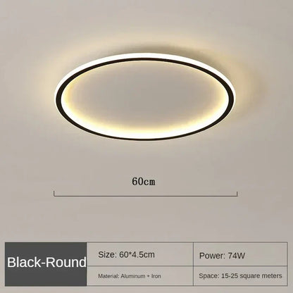Ronde Plafondlamp Scandinavisch Design Goud Zwart Wit 20-50cm LED Dimbaar Metaal Glas Woonkamer Slaapkamer Eetkamer