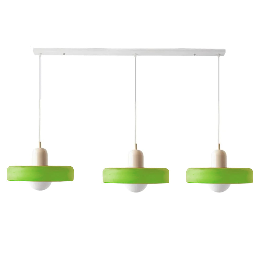 Luccon Triple Hanglamp Glas G9 Retro Kleuren Eettafel Woonkamer Design Verlichting Meerlamp