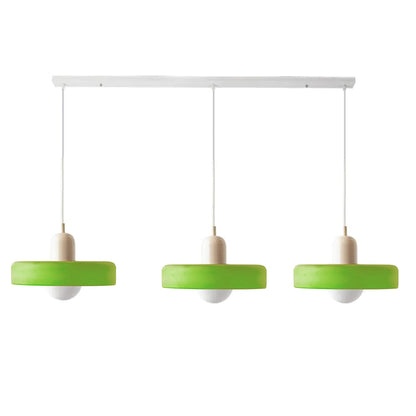 Luccon Triple Hanglamp Glas G9 Retro Kleuren Eettafel Woonkamer Design Verlichting Meerlamp
