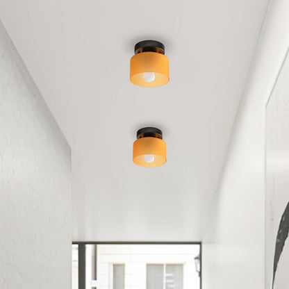 Plafondlamp Glas Retro E27/E26 Amber Keuken Hal Woonkamer Rond Design Sfeerverlichting Vintage Stijl
