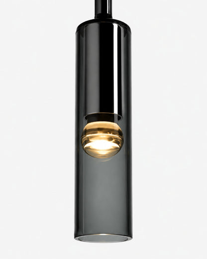 Gerookte Glazen Hanglamp met Minimalistische Metalen Structuur – Moderne Sfeerverlichting voor Eetkamer, Slaapkamer en Woonkamer