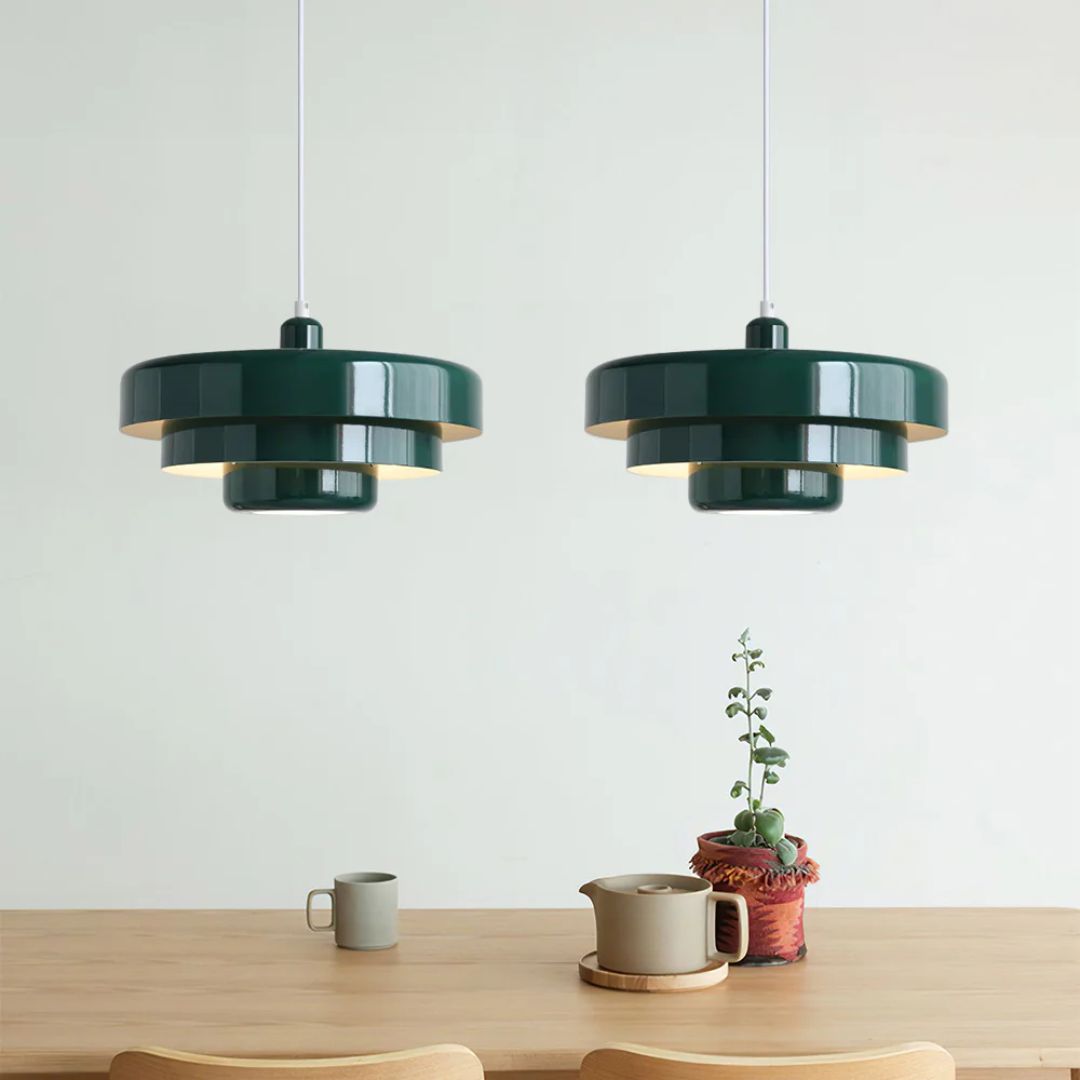 Hanglamp Metaal Gelaagd Ø35cm Oranje E27 Eettafel Woonkamer Retro Design Verlichting Industrieel Modern