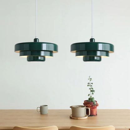 Hanglamp Metaal Gelaagd Ø35cm Oranje E27 Eettafel Woonkamer Retro Design Verlichting Industrieel Modern