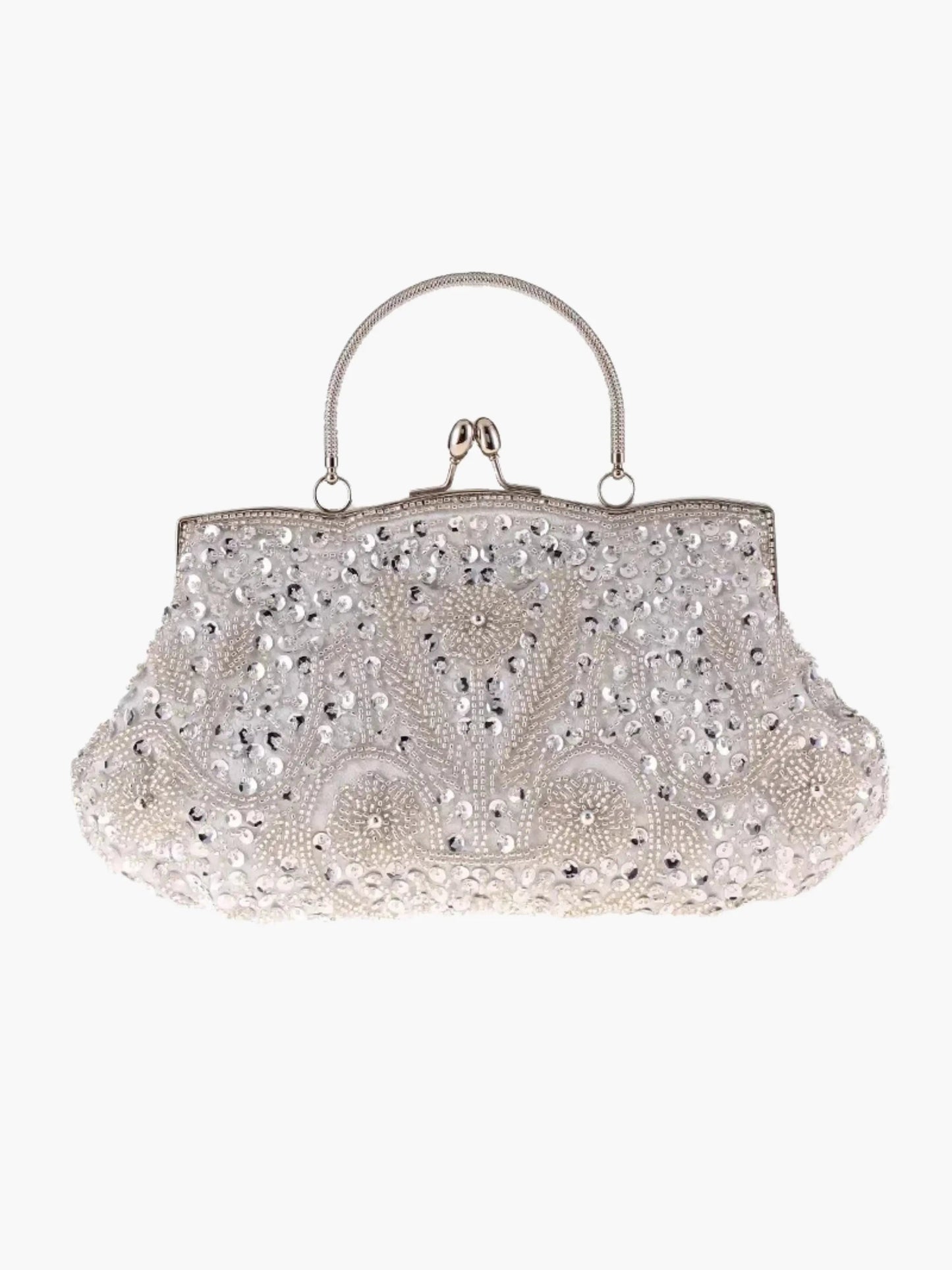 Vintage Handtas Geborduurd Leer Stijlvol