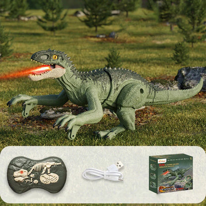 Bestuurbare Prehistorische Speeldino met Mistfunctie – Bewegende Robot Dino voor Kinderen – Oplaadbaar met Afstandsbediening – Dinosaurus Speelgoed met Geluid en Lichteffecten