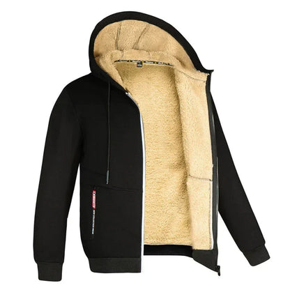 Heren Fleece Hoodie met Rits Warm en Zacht - StudioMarella