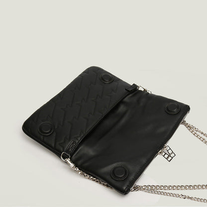 Dames Crossbody Tas met Vleugel Emblem en Sterren Patroon
