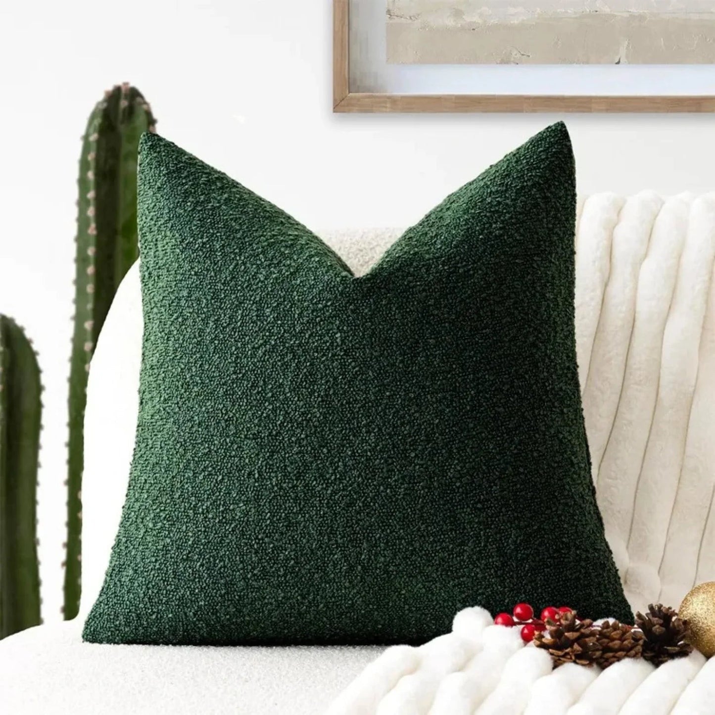 Kussenhoes Bouclé Luxe 45x45 Zacht Minimalistisch Design