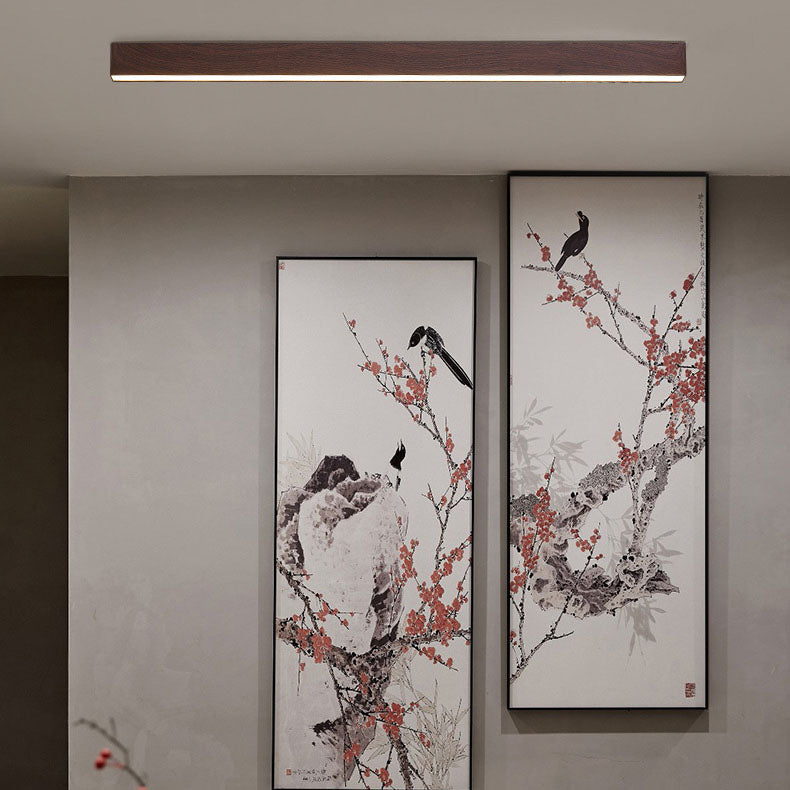 Kantoor Lijnlamp Plafond Hout Aluminium 60cm 100cm 120cm Ingebouwde LED Werkplek