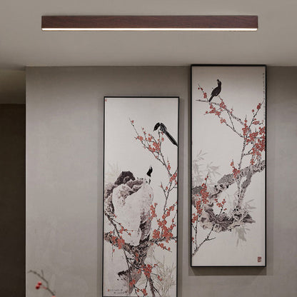 Kantoor Lijnlamp Plafond Hout Aluminium 60cm 100cm 120cm Ingebouwde LED Werkplek