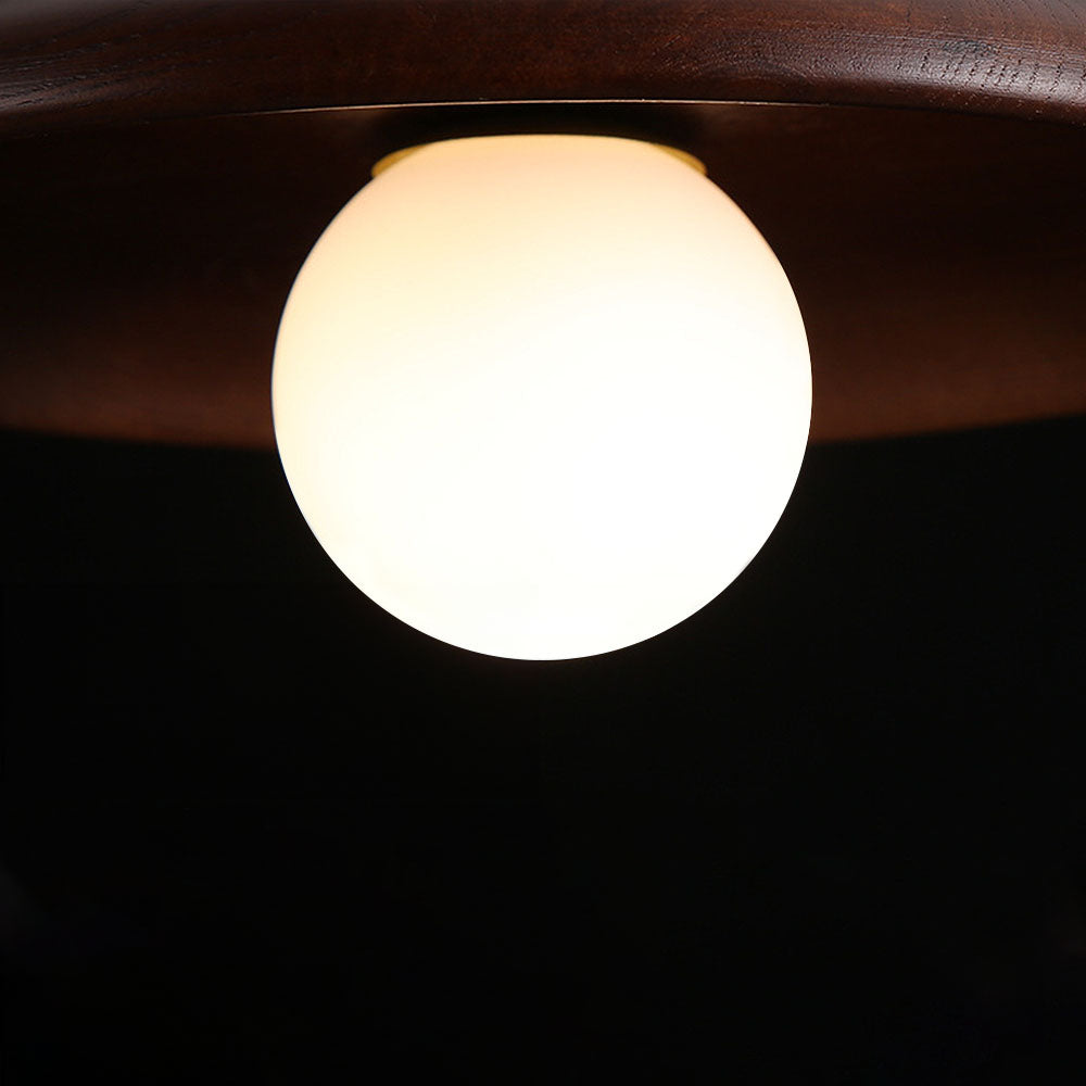 LED Plafondlamp Hout 15cm G4 Warm Licht Woonkamer Slaapkamer Gang Houten Plafondlamp Compact Rond Design