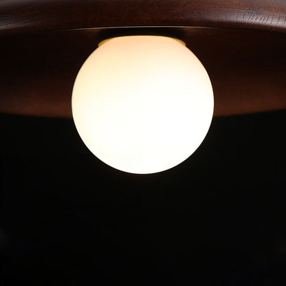LED Plafondlamp Hout 15cm G4 Warm Licht Woonkamer Slaapkamer Gang Houten Plafondlamp Compact Rond Design