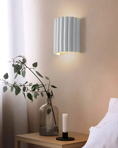 Wandlamp Ribbelstructuur Groen Met Tweezijdige Lichtbundel Voor Sfeervolle Ruimtes